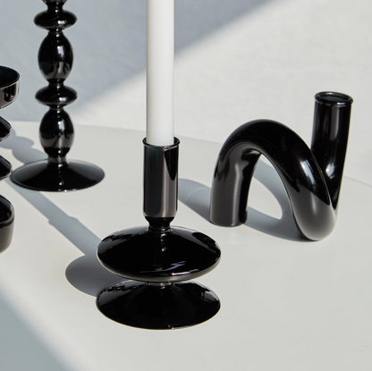 Glazen vaas met lusdesign van borosilicaatglas