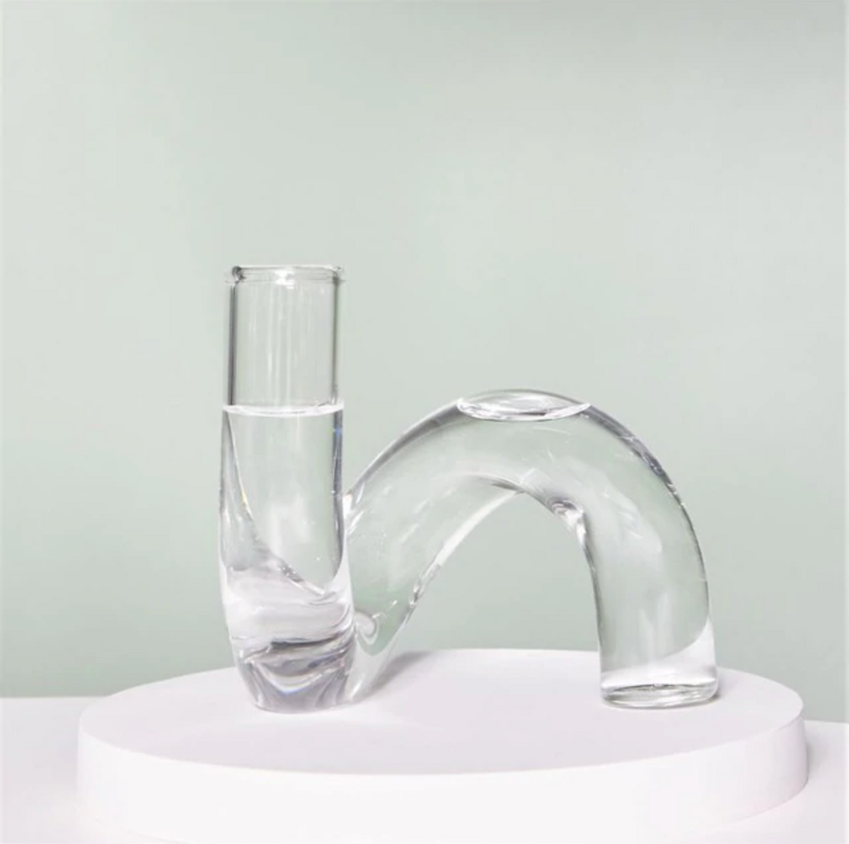Glazen vaas met lusdesign van borosilicaatglas