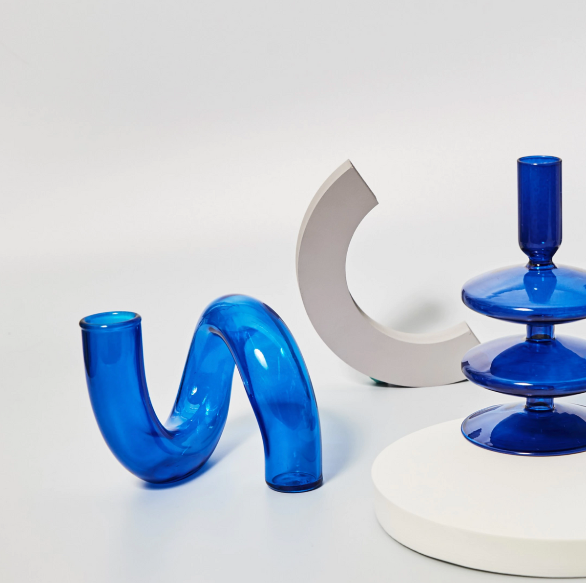 Glazen vaas met lusdesign van borosilicaatglas