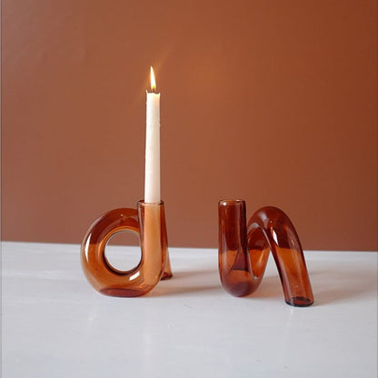 Glazen vaas met lusdesign van borosilicaatglas