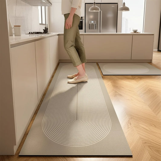 Antislip keukenloper met absorberende vezelstructuur