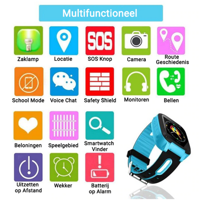 Kinder GPS Smartwatch met locatie tracker en belfunctie - Roze