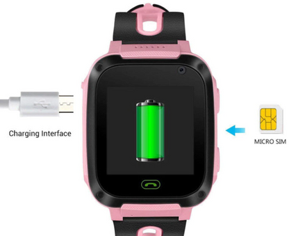 Kinder GPS Smartwatch met locatie tracker en belfunctie - Roze
