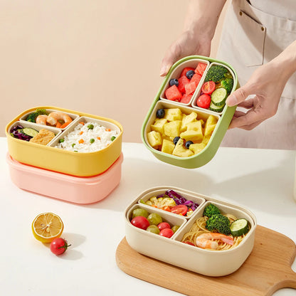 Bento Lunchbox voor Kinderen met 3 Vakken