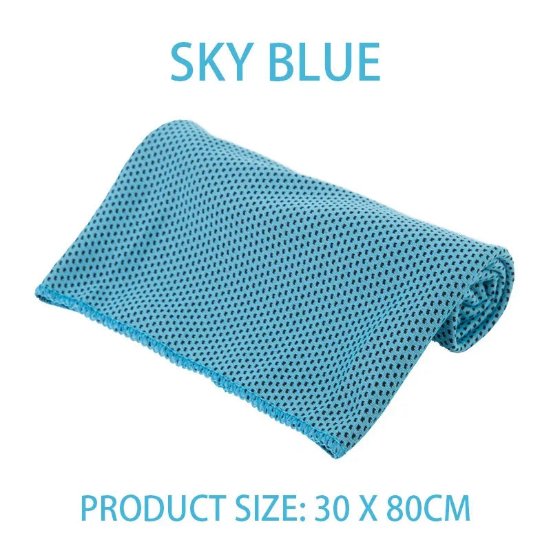 Microvezel koelhanddoek van 30x80 cm met sneldrogende werking