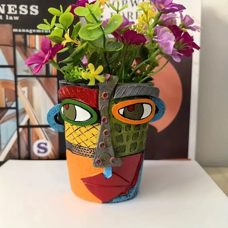 Keramische Bloempot Met Artistiek Gezichtsontwerp