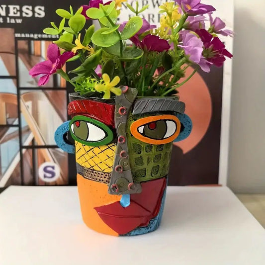 Keramische Bloempot Met Artistiek Gezichtsontwerp