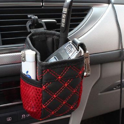 Auto organizer voor ventilatierooster met twee zijvakken