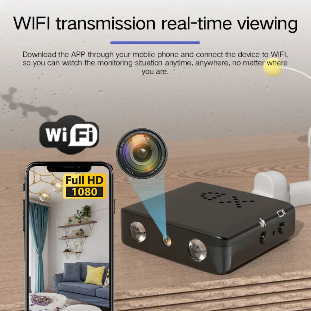 Compacte wifi beveiligingscamera met nachtzicht en audio