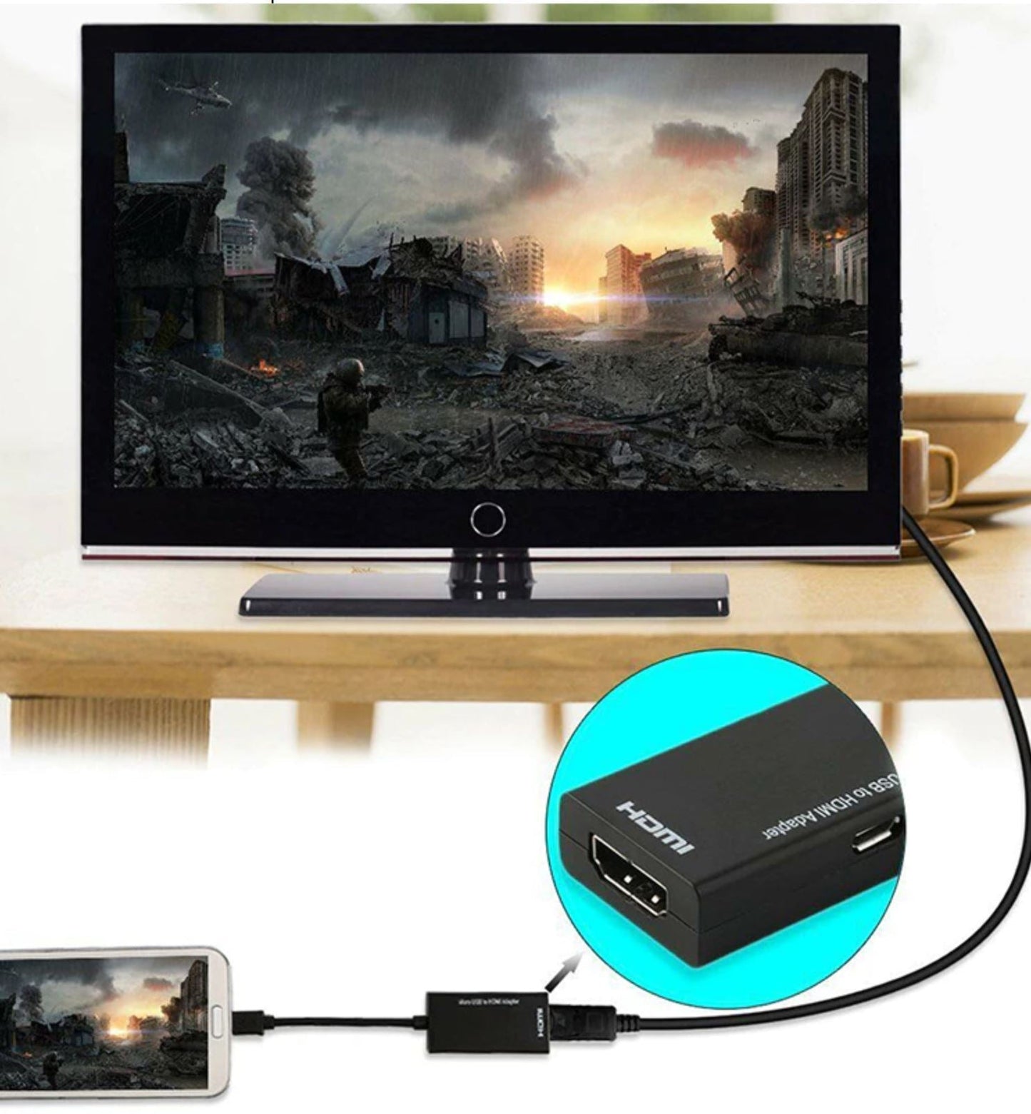 Micro USB - HDMI adapter voor Samsung en Huawei