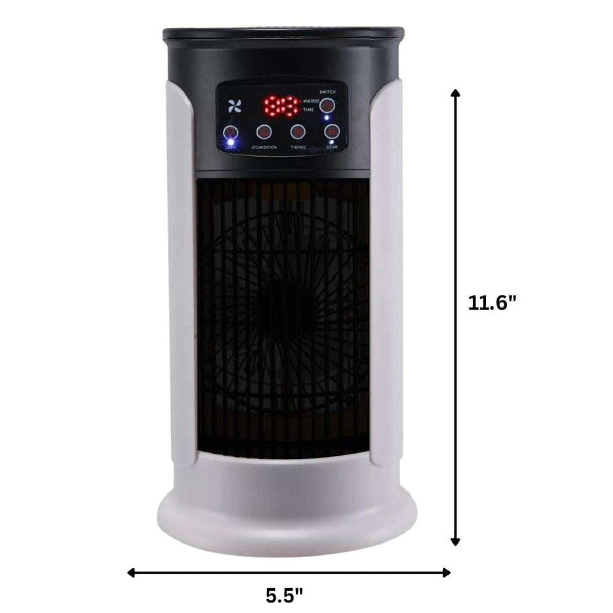 Compacte mini torenventilator met 3 snelheden en timer