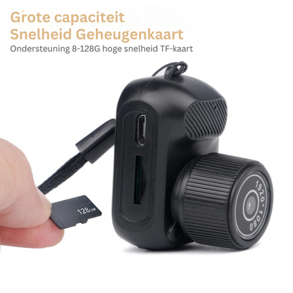 Draagbare mini camera met 1080P Full HD opname