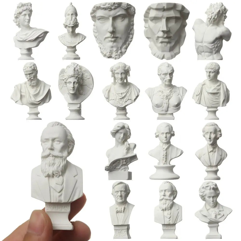 Klassiek hars buste beeldje van 7 cm