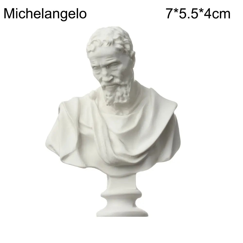 Klassiek hars buste beeldje van 7 cm