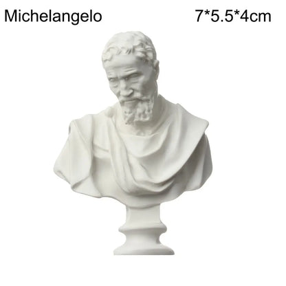 Klassiek hars buste beeldje van 7 cm