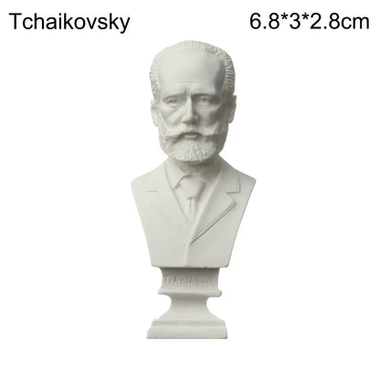 Klassiek hars buste beeldje van 7 cm