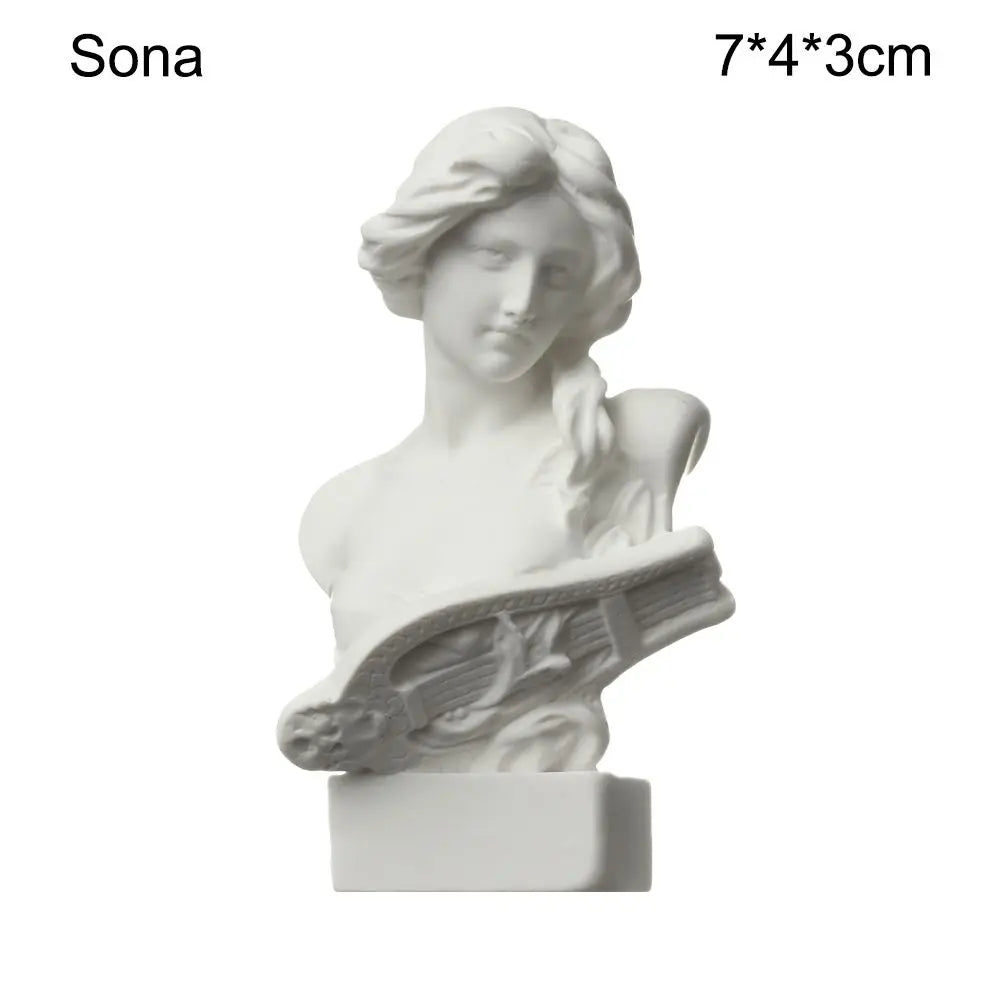 Klassiek hars buste beeldje van 7 cm