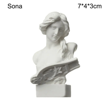 Klassiek hars buste beeldje van 7 cm