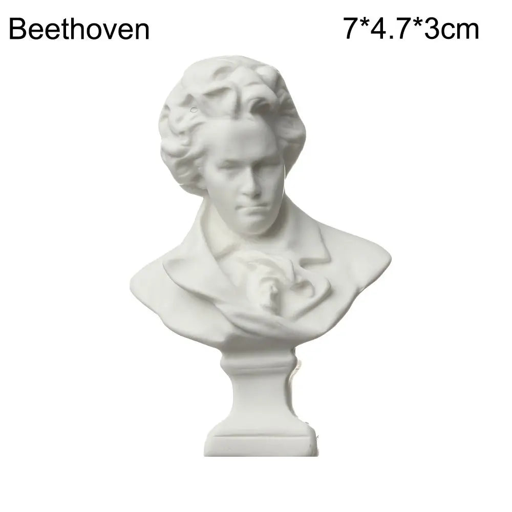 Klassiek hars buste beeldje van 7 cm