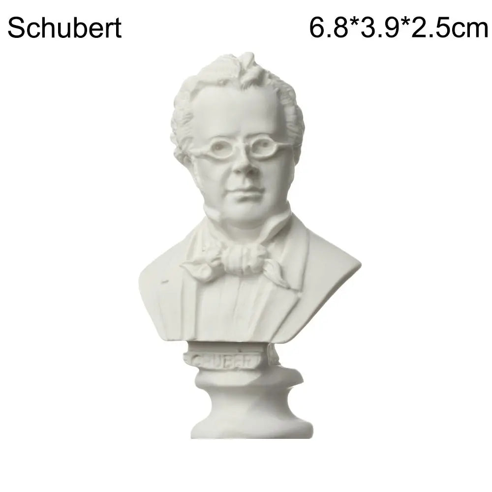 Klassiek hars buste beeldje van 7 cm