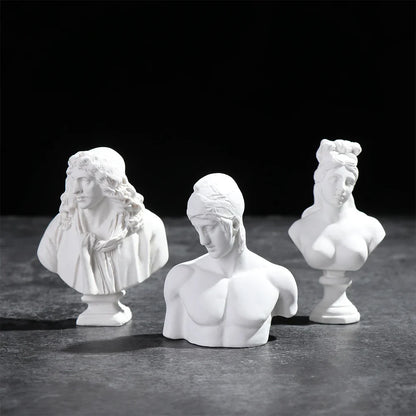 Miniatuur Gipsen Buste met Klassiek Portretmotief