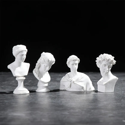 Miniatuur Gipsen Buste met Klassiek Portretmotief
