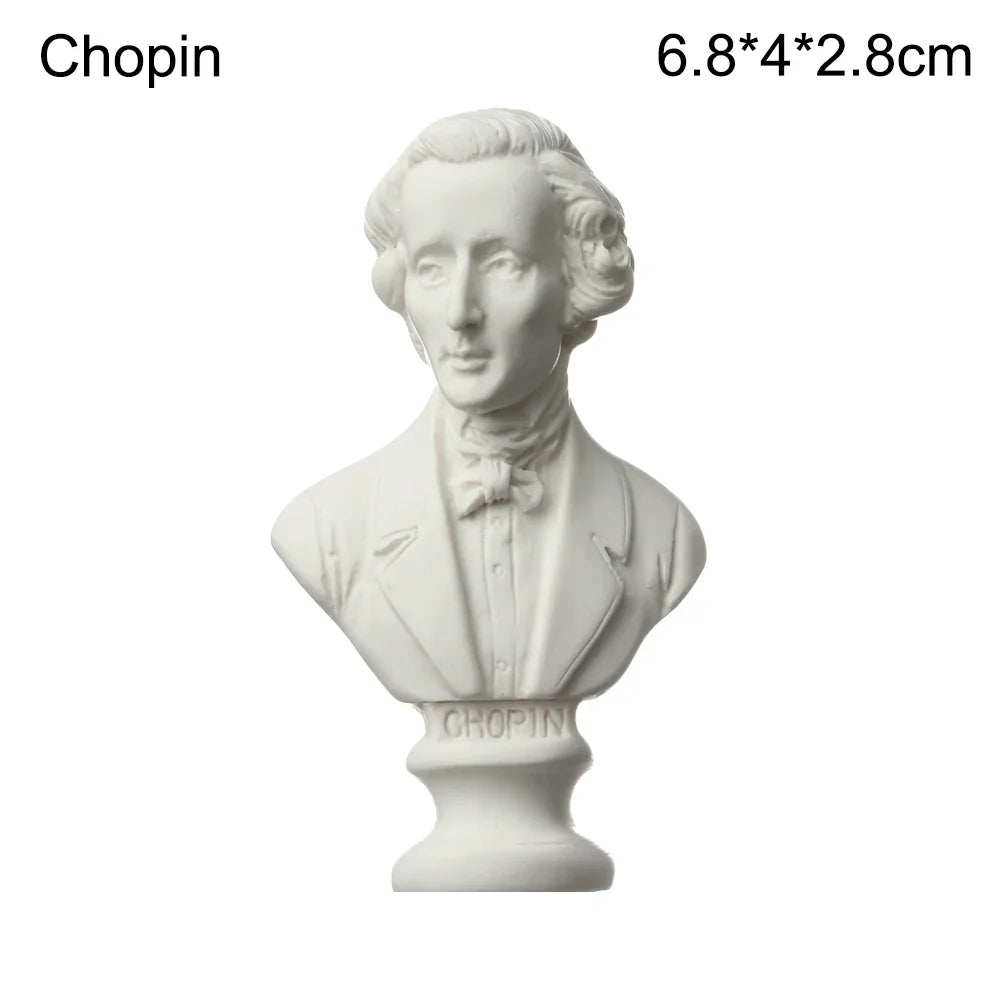 Miniatuur Gipsen Buste met Klassiek Portretmotief