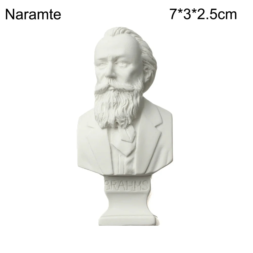 Miniatuur Gipsen Buste met Klassiek Portretmotief