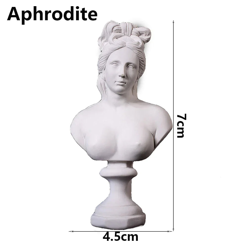 Miniatuur Gipsen Buste met Klassiek Portretmotief