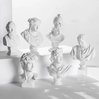 Miniatuur Gipsen Buste met Klassiek Portretmotief