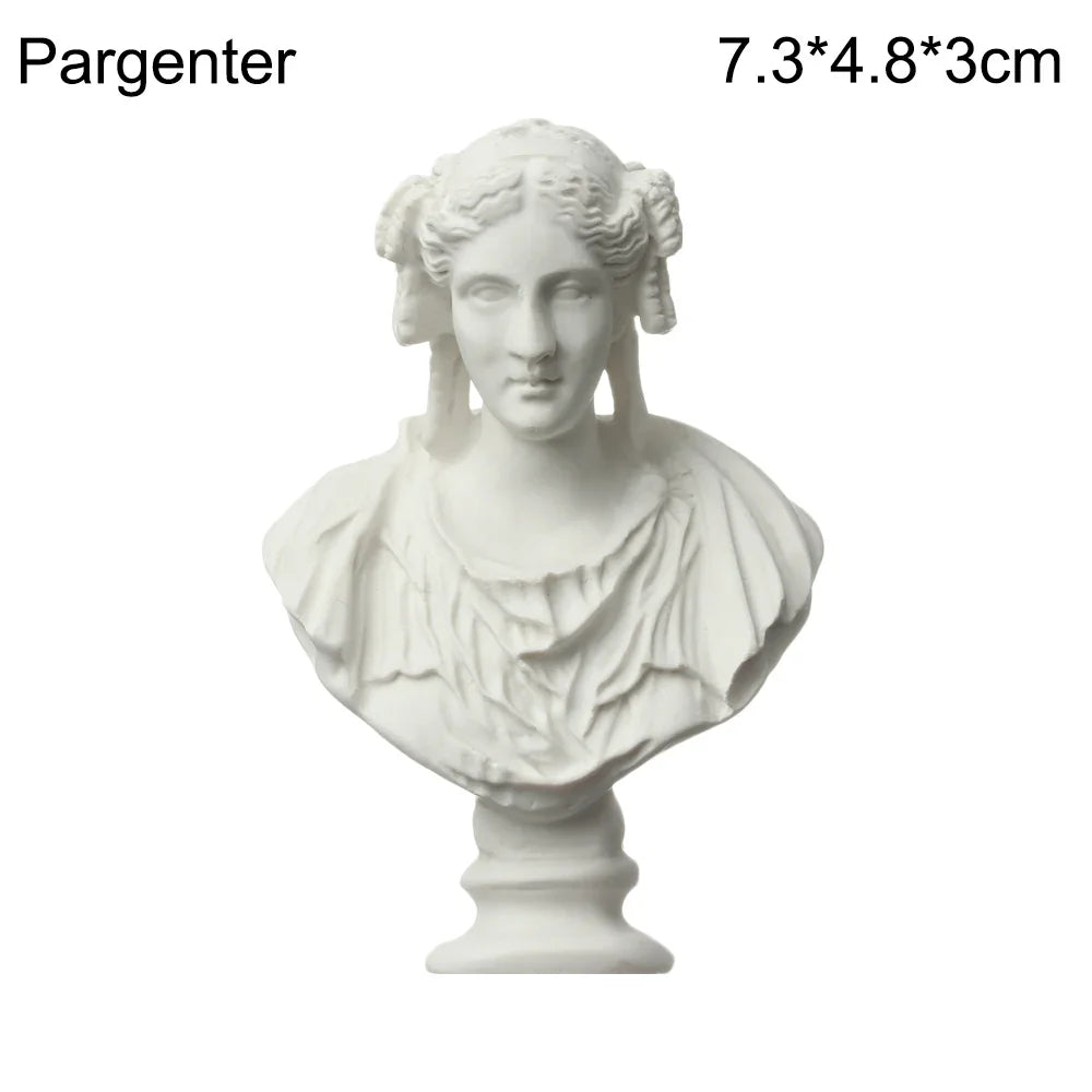 Miniatuur Gipsen Buste met Klassiek Portretmotief