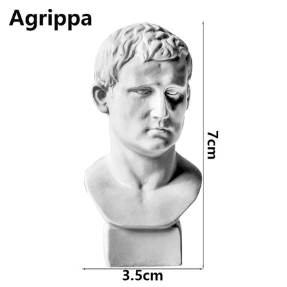 Miniatuur Gipsen Buste met Klassiek Portretmotief