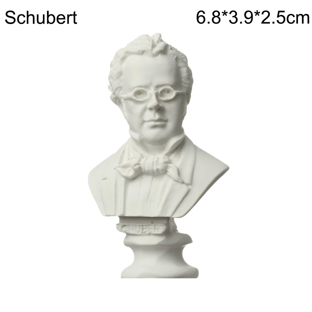 Miniatuur Gipsen Buste met Klassiek Portretmotief