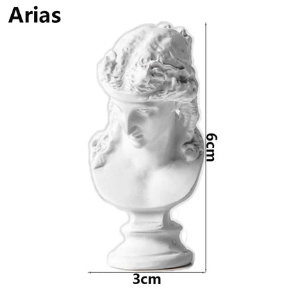 Miniatuur Gipsen Buste met Klassiek Portretmotief