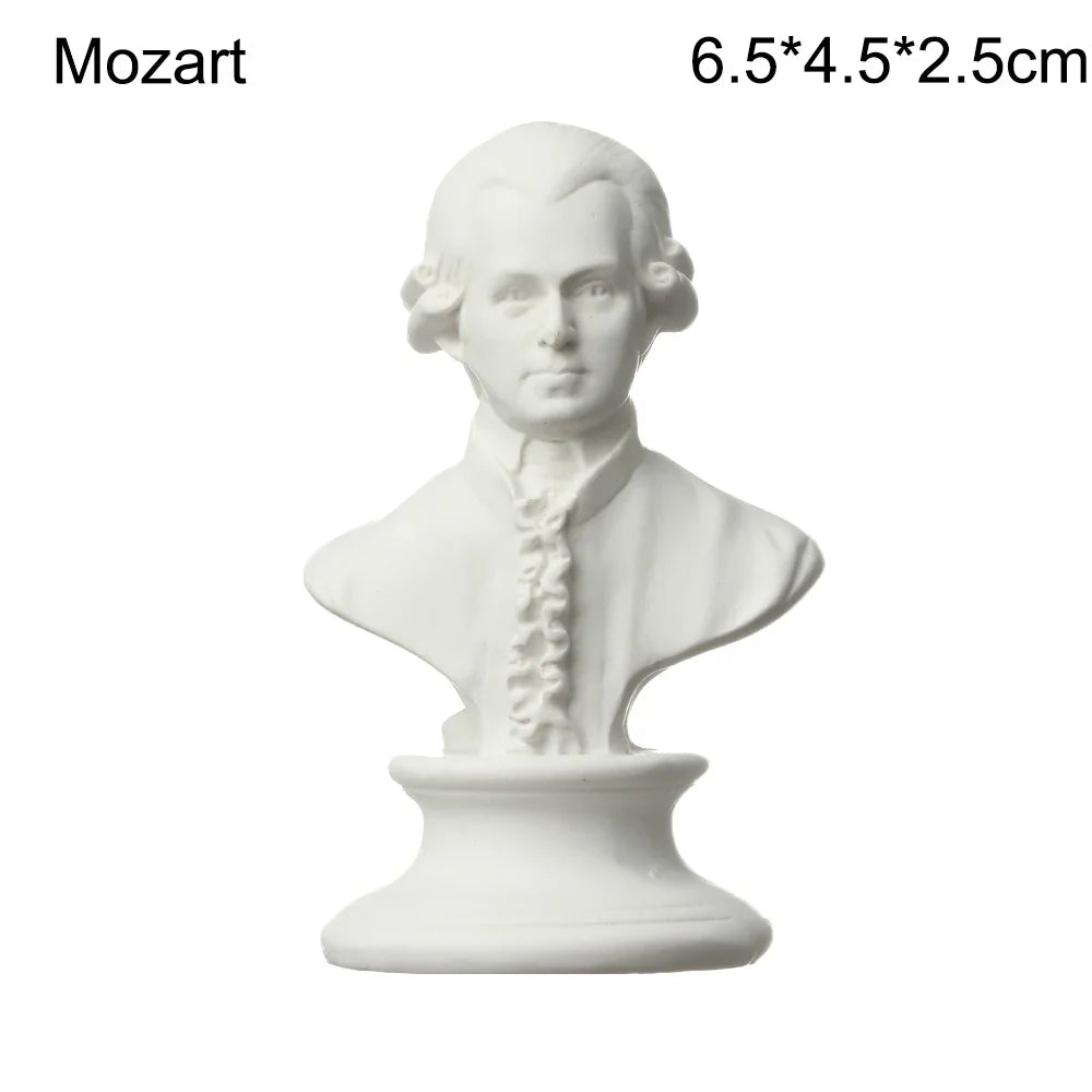 Miniatuur Gipsen Buste met Klassiek Portretmotief