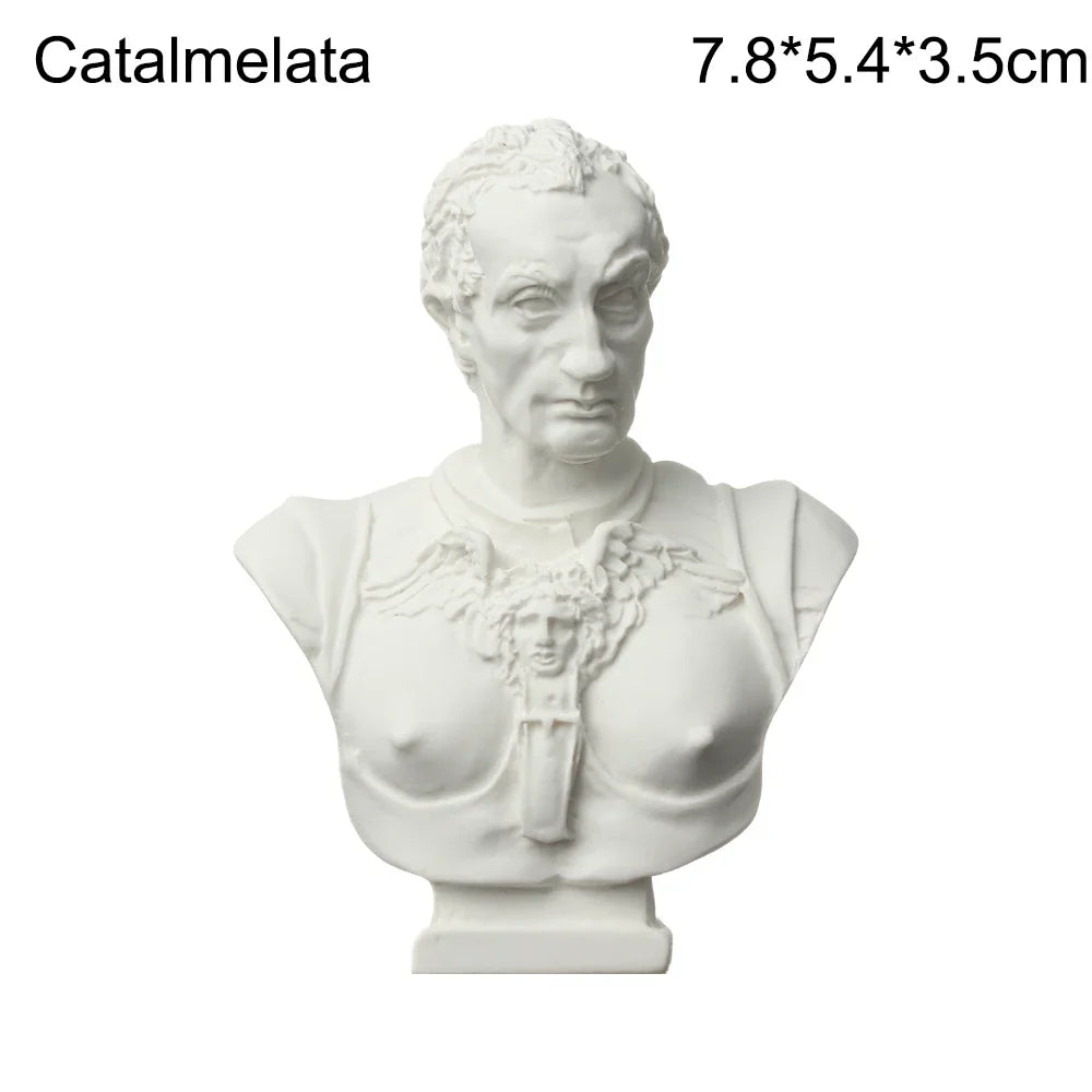 Miniatuur Gipsen Buste met Klassiek Portretmotief
