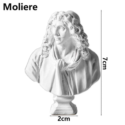 Miniatuur Gipsen Buste met Klassiek Portretmotief