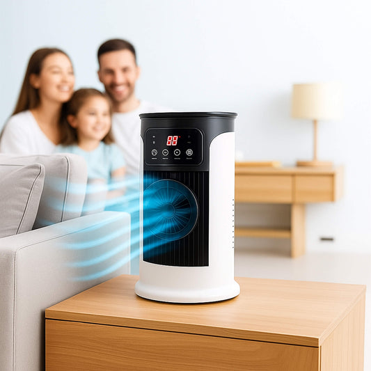 Mobiele aircooler met waterreservoir en timer