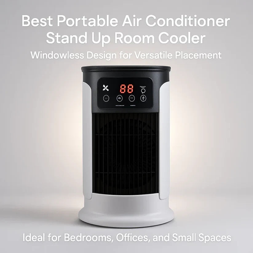 Mobiele aircooler met waterreservoir en timer