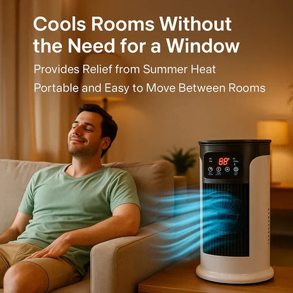 Mobiele aircooler met waterreservoir en timer