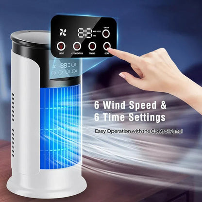 Mobiele aircooler met waterreservoir en timer