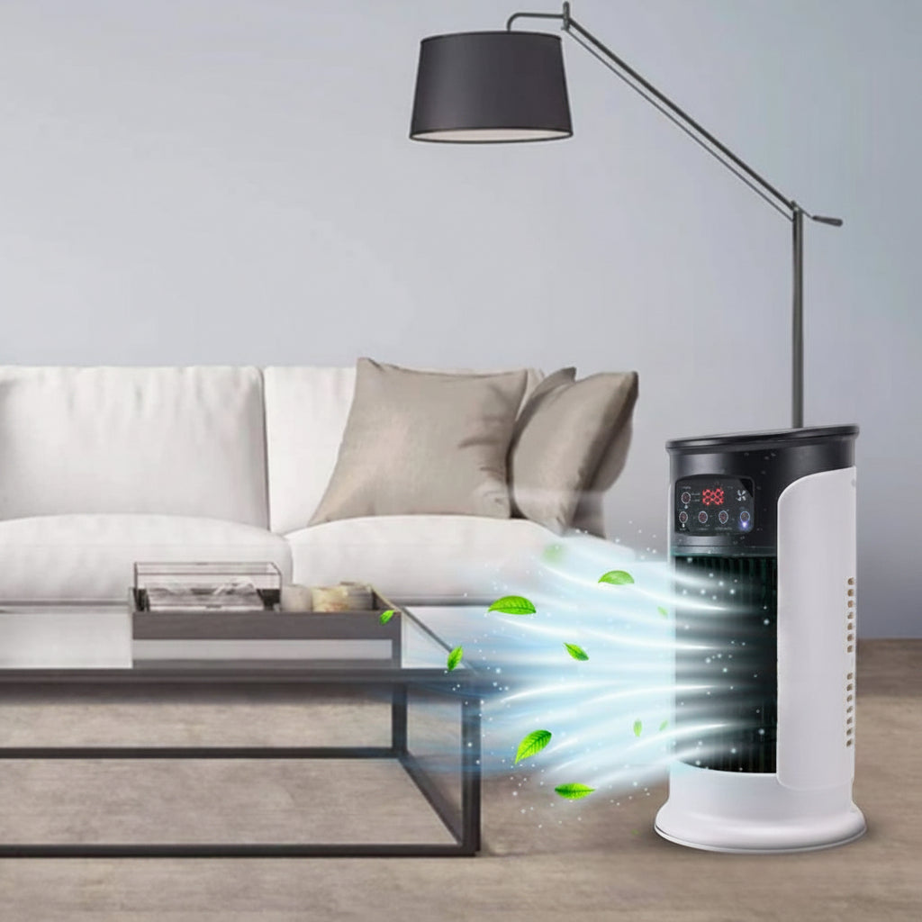 Draagbare mini aircooler met USB en waterreservoir