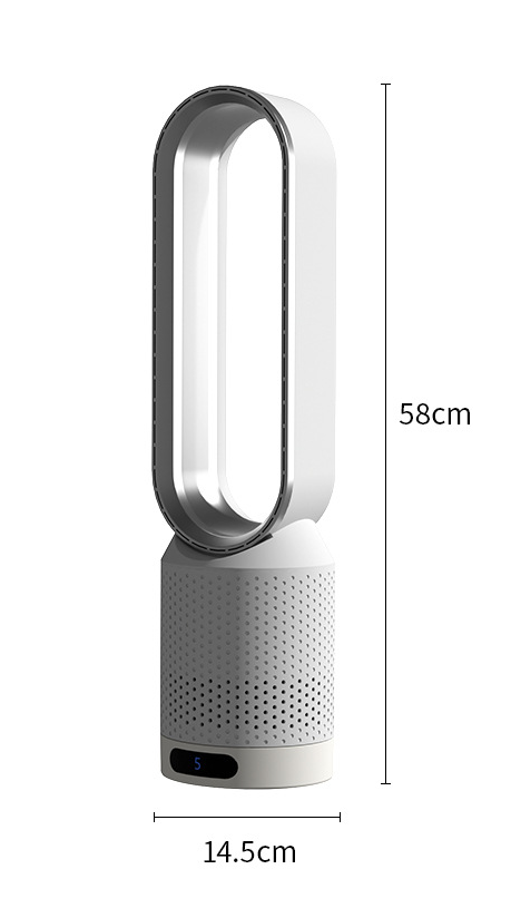 Bladloze ventilator met HEPA H13 filter en oscillatie