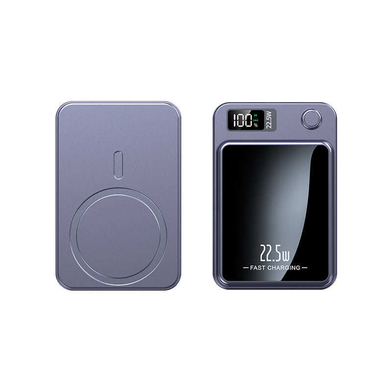 Magnetische draadloze snellader powerbank met led-display