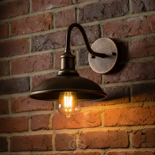 Vintage buitenwandlamp met E27 fitting en IP55