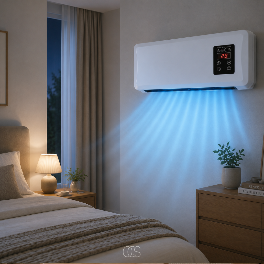 Wandkachel met ventilator en droogrek van 1500W