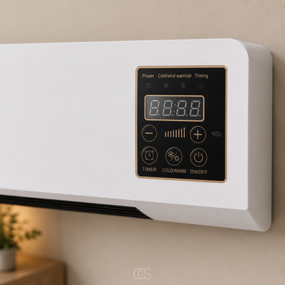 Wandverwarming met ventilator en afstandsbediening