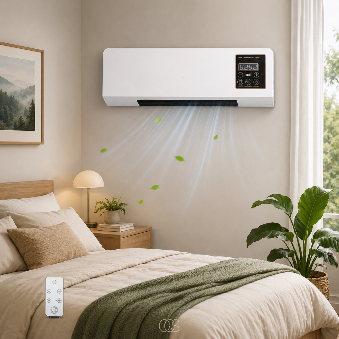 Wandverwarming met ventilator en afstandsbediening