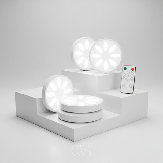 Draadloze led spots met bewegingssensor en afstandsbediening