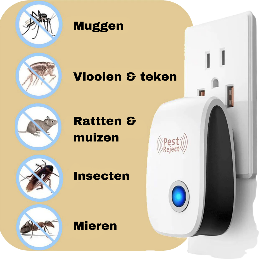 Ultrasone ongedierteverjager met plug-in stopcontactmodel